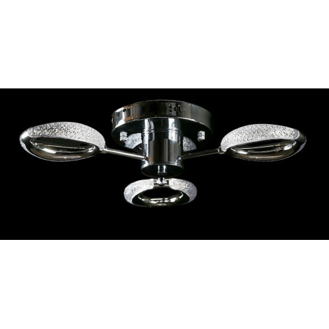 Люстра стельова LED Splendid Ray LT9861/3, 80W, хром, білий, сучасний стиль з пультом