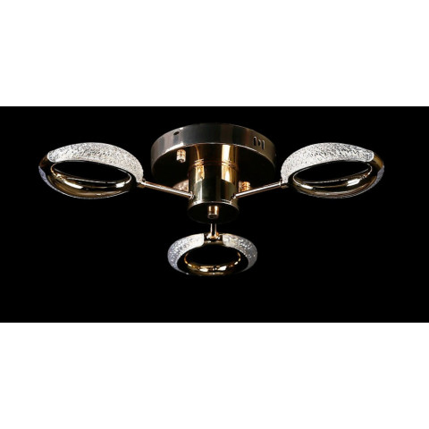 Люстра стельова LED Splendid Ray LT9861/3, 80W, золото, білий, сучасний стиль, з пультом, димер