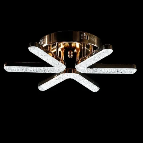 Потолочная люстра LED Splendid Ray LT874/3 80W, белый/золото, современный стиль, с пультом, диммер