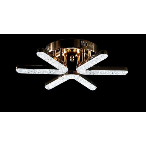 Люстра стельова LED Splendid Ray LT874/3, 80W, білий, золото, сучасний стиль, з пультом, димер