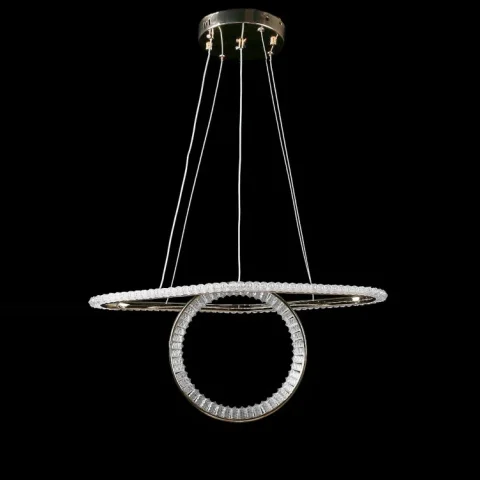 Люстра стельова LED Splendid Ray LF9809/2, 2 лампи, регульована температура світла, золото + білий