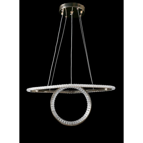 Люстра стельова LED Splendid Ray LF9809/2, 2 лампи, регульована температура світла, золотий метал, сучасний стиль для дому