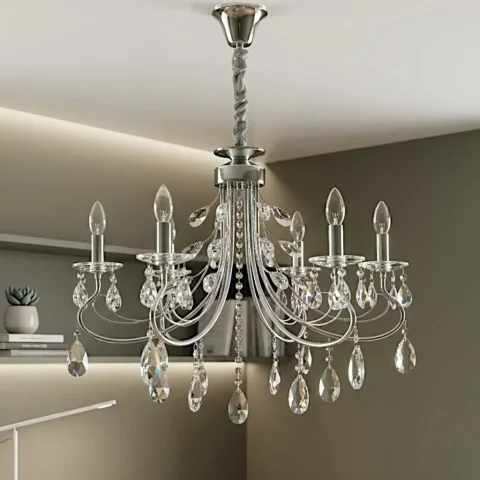 Класична люстра-свічі Splendid Ray L9027/6 (Silver) на 6 ламп E14