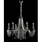 Елегантна підвісна кришталева люстра Splendid Ray L6008/8 (SILVER) — хром, 8×E14, діаметр 75 см, від 14 до 22 м2