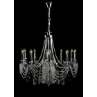 Ефектна підвісна кришталева люстра Splendid Ray L6008/10 (SILVER) — хром, 10×E14, діаметр 85 см, від 18 до 28 м2