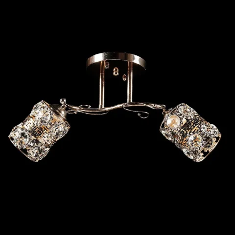 Потолочная люстра Splendid Ray L9235D/2, E27, золотая и белая, 2 лампы