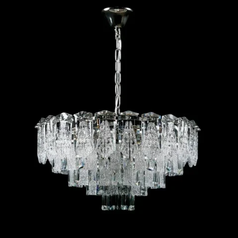 Люстра кришталева Splendid Ray L8532/400/8A, 8 ламп, Е14, хром/білий, сучасний стиль