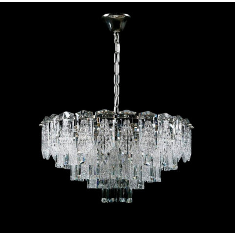 Люстра кришталева Splendid Ray L8532/400/8A, 8 ламп, Е14, хром/білий, сучасний стиль