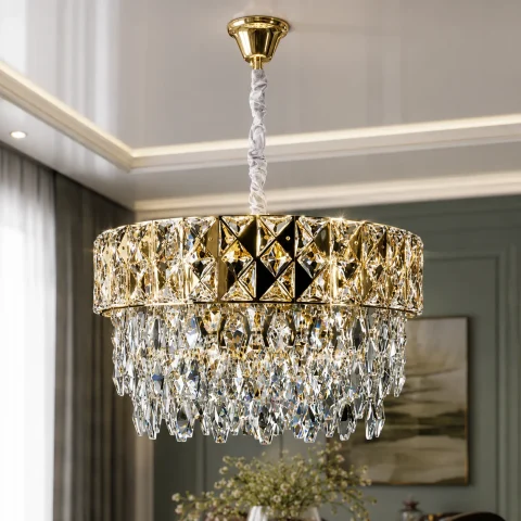 Кришталева люстра Splendid Ray L93299/400/5 (SGD) золото, 5 ламп E14