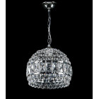 Стельова люстра E27 Splendid Ray L311/1L (26)(CR), 1 лампа, 45 см, золота та біла, кришталь, метал, сучасний стиль для дому