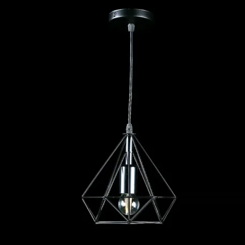 Подвесная люстра Splendid Ray L01/1, E27, черный металл, регулируемая высота 25–95 см