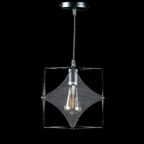 Подвесная потолочная люстра E27 Splendid Ray L501/1, регулируемая, черный металл, современный стиль, 30–95 см