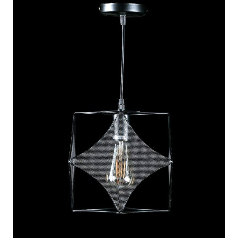 Стельова люстра E27 Splendid Ray L501/1, регульована, чорний метал, сучасний стиль, 30-95 см