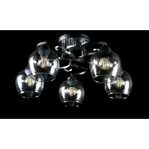 Люстра стельова Splendid Ray 8411/5A, 5xE27, 53 см, чорний, хром, стиль для спальні
