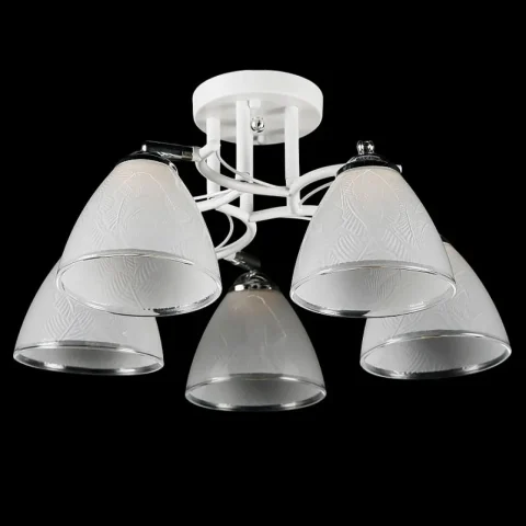 Люстра Splendid Ray L07410/5, 5 ламп E27, білий хром, сучасний стиль