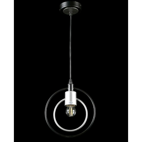 Стельова люстра E27 Splendid Ray L07481/1P, 40W, чорний з хромом, сучасний стиль