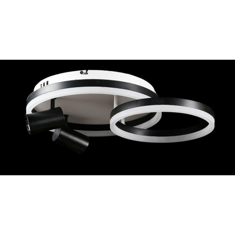Люстра стельова LED Splendid Ray L2464/550/2+2, 4 лампи, білий/чорний, димер, сучасний стиль