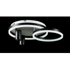 Люстра стельова LED Splendid Ray L2464/550/2+2, 4 лампи, білий/чорний, димер, сучасний стиль Люстра стельова LED Splendid Ray L2464/550/2+2, 4 лампи, білий/чорний, димер, сучасний стиль