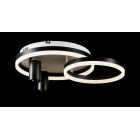 Люстра стельова LED Splendid Ray L2464/550/2+2, 4 лампи, білий/чорний, димер, сучасний стиль Люстра стельова LED Splendid Ray L2464/550/2+2, 4 лампи, білий/чорний, димер, сучасний стиль