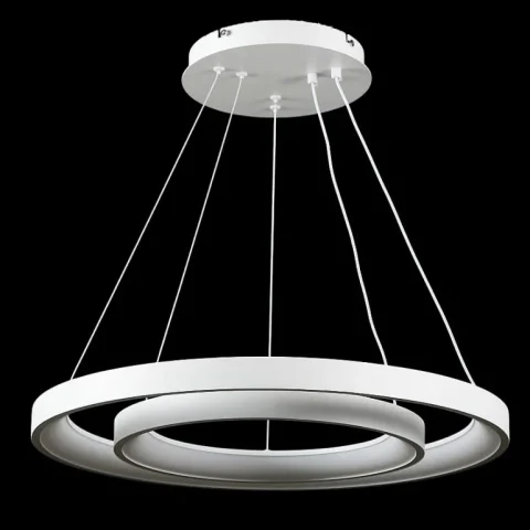 Люстра стельова LED Splendid Ray L2551/580+380/2, 2 лампи, білий, регулювання світла, сучасний стиль