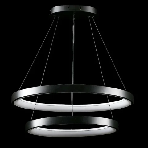 Люстра стельова LED Splendid Ray L2681/600+400/2 (2 лампи), чорний, регульована температура світла Люстра стельова LED Splendid Ray L2681/600+400/2 (2 лампи), чорний, регульована температура світла