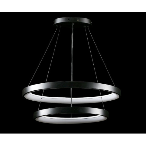 Люстра стельова LED Splendid Ray L2681/600+400/2, чорний, регульована температура світла, сучасний стиль