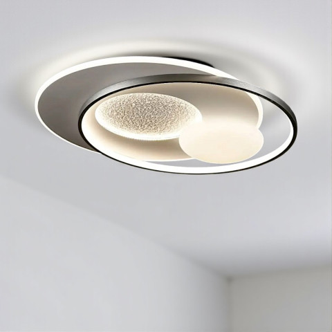 Сучасна стельова LED-люстра L2908/580/2+2 LED (WHITE+GREY), 144 Вт, діаметр 58 см, від 14 до 20 м2