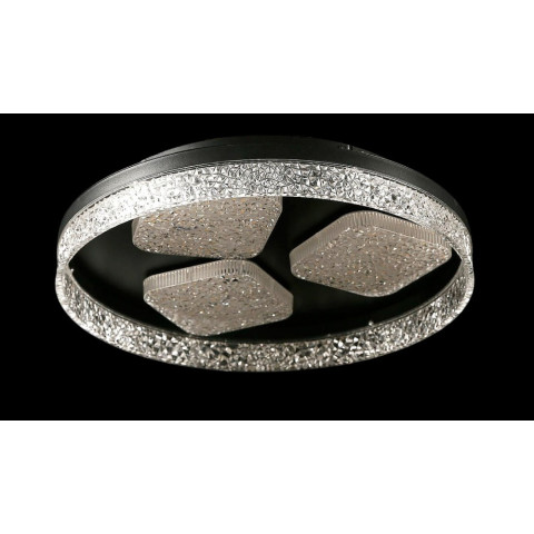 Люстра стельова LED Splendid Ray L2972/470/3+1, 112W, чорний, сучасний стиль з пультом, димер, 47 см