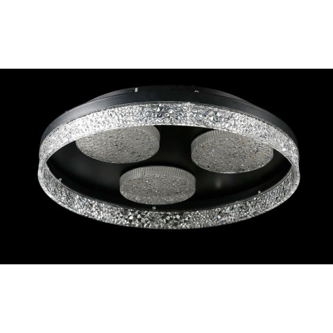 Люстра стельова LED Splendid Ray L2973/470/3+1, 4 лампи, 220В, чорний метал, сучасний стиль з пультом, димер