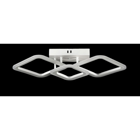 Люстра стельова LED Splendid Ray L2929/2+1, 58W, білий, сучасний стиль з пультом, димер, 3 лампи, 57 см