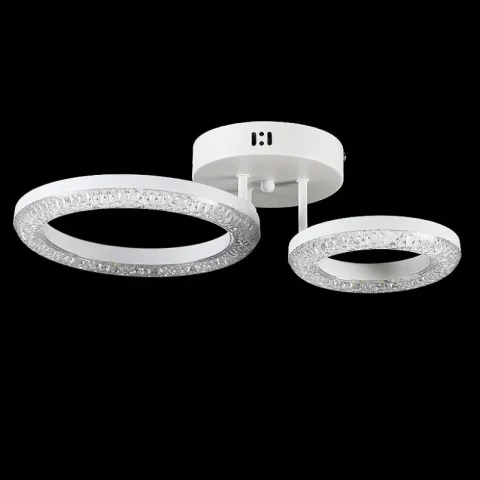 Потолочная люстра LED Splendid Ray L2723/1+1, 42 Вт, белая, с пультом, диммер, современный стиль Потолочная люстра LED Splendid Ray L2723/1+1, 42 Вт, белая, с пультом, диммер, современный стиль