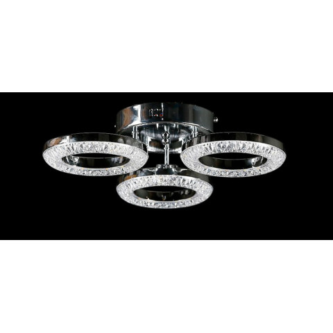 Люстра стельова LED Splendid Ray L2723/3, 3 лампи, регульована температура світла, хром, сучасний стиль для дому