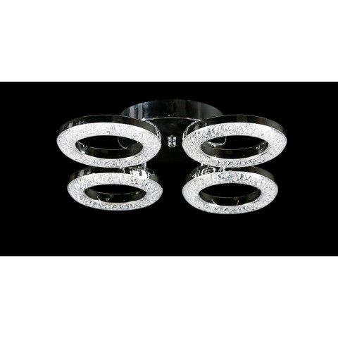Люстра стельова LED Splendid Ray L2723/4, 4 лампи, діаметр 48 см, хром, сучасний стиль з пультом регулювання світла