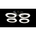 Люстра стельова LED Splendid Ray L2723/4, 4 лампи, діаметр 48 см, хром, сучасний стиль з пультом регулювання світла Люстра стельова LED Splendid Ray L2723/4, 4 лампи, діаметр 48 см, хром, сучасний стиль з пультом регулювання світла