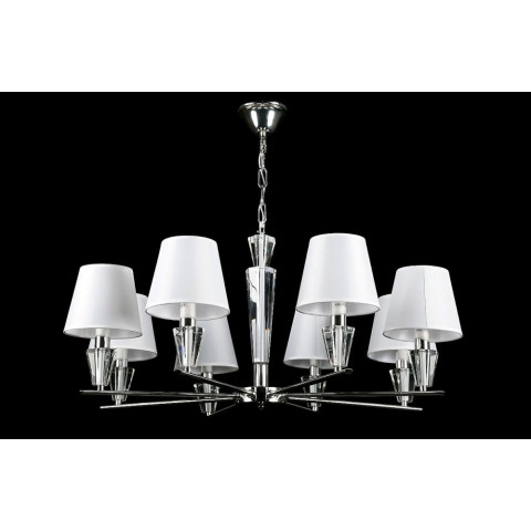 Люстра Splendid Ray L89335/8, 8 ламп, Е14, хром, білий, сучасний стиль, регульована висота 50-90 см, діаметр 80 см
