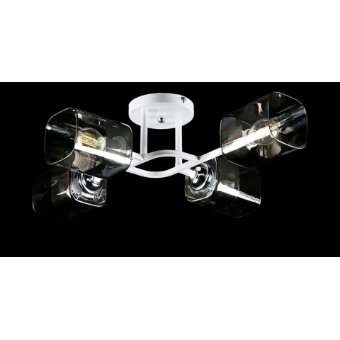 Люстра стельова Splendid Ray LGH50417/4, 4xE27, 56 см, білий, хром, сучасний стиль для дому