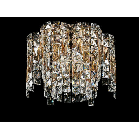 Кришталева люстра Splendid Ray LGH90360/6 (FGD) — стельова люстра з кришталем золото 40 см, висота 33 см, на 6 лампочок