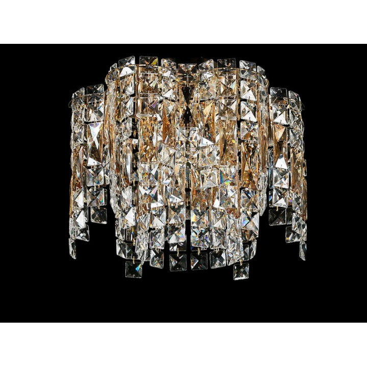 Кришталева люстра Splendid Ray LGH90360/6 (FGD) — стельова люстра з кришталем золото 40 см, висота 33 см, на 6 лампочок Кришталева люстра Splendid Ray LGH90360/6 (FGD) — стельова люстра з кришталем золото 40 см, висота 33 см, на 6 лампочок