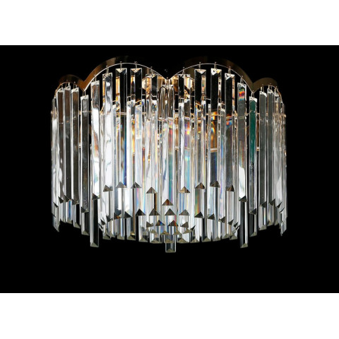 Кришталева люстра Splendid Ray LGH90351/7 (FGD) — стельова люстра в золотому виконанні з каскадом кришталевих підвісів
