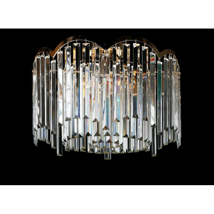 Кришталева люстра Splendid Ray LGH90351/7 (FGD) — стельова люстра в золотому виконанні з каскадом кришталевих підвісів Кришталева люстра Splendid Ray LGH90351/7 (FGD) — стельова люстра в золотому виконанні з каскадом кришталевих підвісів