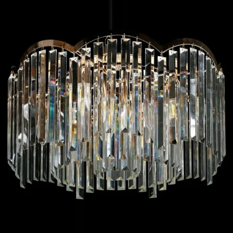 Люстра кришталева Splendid Ray LGH90351/9, 9 ламп, золото/білий, метал/кришталь, 51×32 см