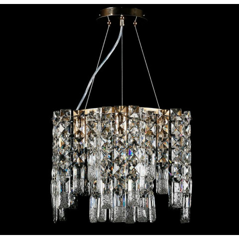 Кришталева люстра Splendid Ray LGH90357/6 (FGD) підвісна люстра з кришталем золото 40 см, висота 40-120 см, на 6 лампочок