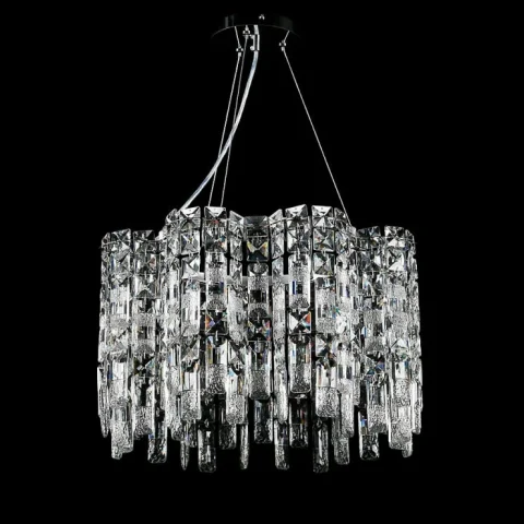 Кришталева люстра Splendid Ray LGH90358/8 (CR) підвісна, з регульованою висотою та прозорими кришталевими елементами Кришталева люстра Splendid Ray LGH90358/8 (CR) підвісна, з регульованою висотою та прозорими кришталевими елементами
