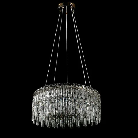 Люстра кришталева LED Splendid Ray LGH90364/570/2, 2 лампи, хром/білий (висота 50–110 см, діаметр 57 см)
