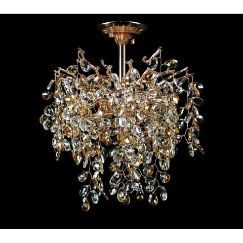 Люстра кришталева Splendid Ray LC33025/380/5 (GD), 5 ламп, золото/білий/коричневий, сучасний стиль, висота 45 см