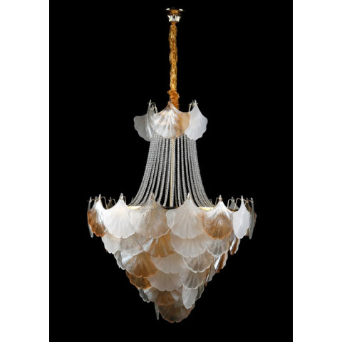 Люстра кришталева Splendid Ray LMD29070/14 (GD)(A+B), 14 ламп, золото, сучасний стиль, регульована висота 120-200 см