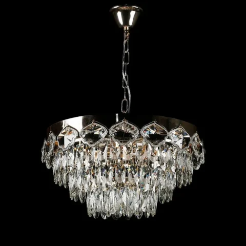 Люстра кришталева Splendid Ray L8558/500/10, 10 ламп, золото/білий, 35-70 см, діаметр 46 см