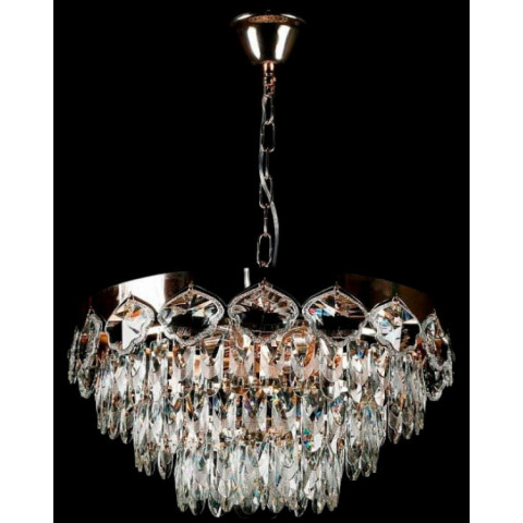 Люстра кришталева Splendid Ray L8558/800/14, 14 ламп, Е14, золото-білий, висота 50-85 см, діаметр 80 см
