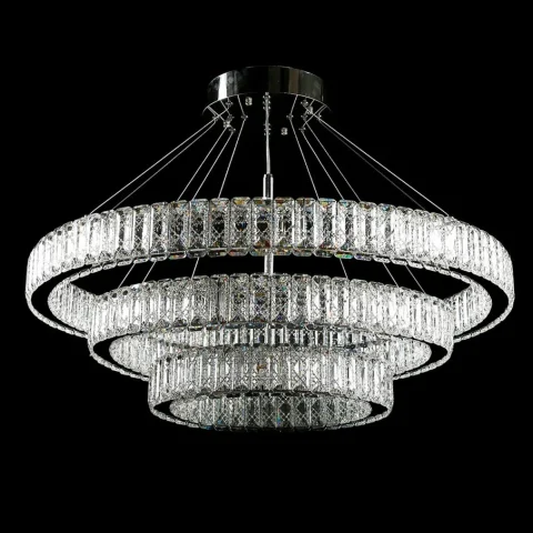 Люстра світлодіодна Splendid Ray L8560B/400+600+800/3 LED, 320W, хром, білий Люстра світлодіодна Splendid Ray L8560B/400+600+800/3 LED, 320W, хром, білий