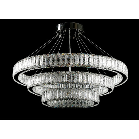 Люстра світлодіодна Splendid Ray L8560B/400+600+800/3 LED, 320W, хром, білий, сучасний стиль для дому